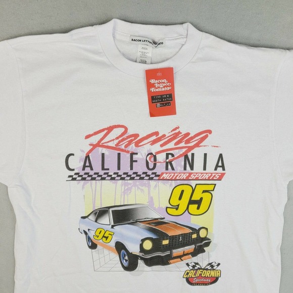Racing California Speedway Motor Sports 95 T-Shirt Small White Made‎ In USA - Picture 2 of 10